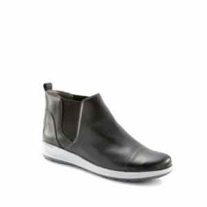 Black Leather Ankle Boots